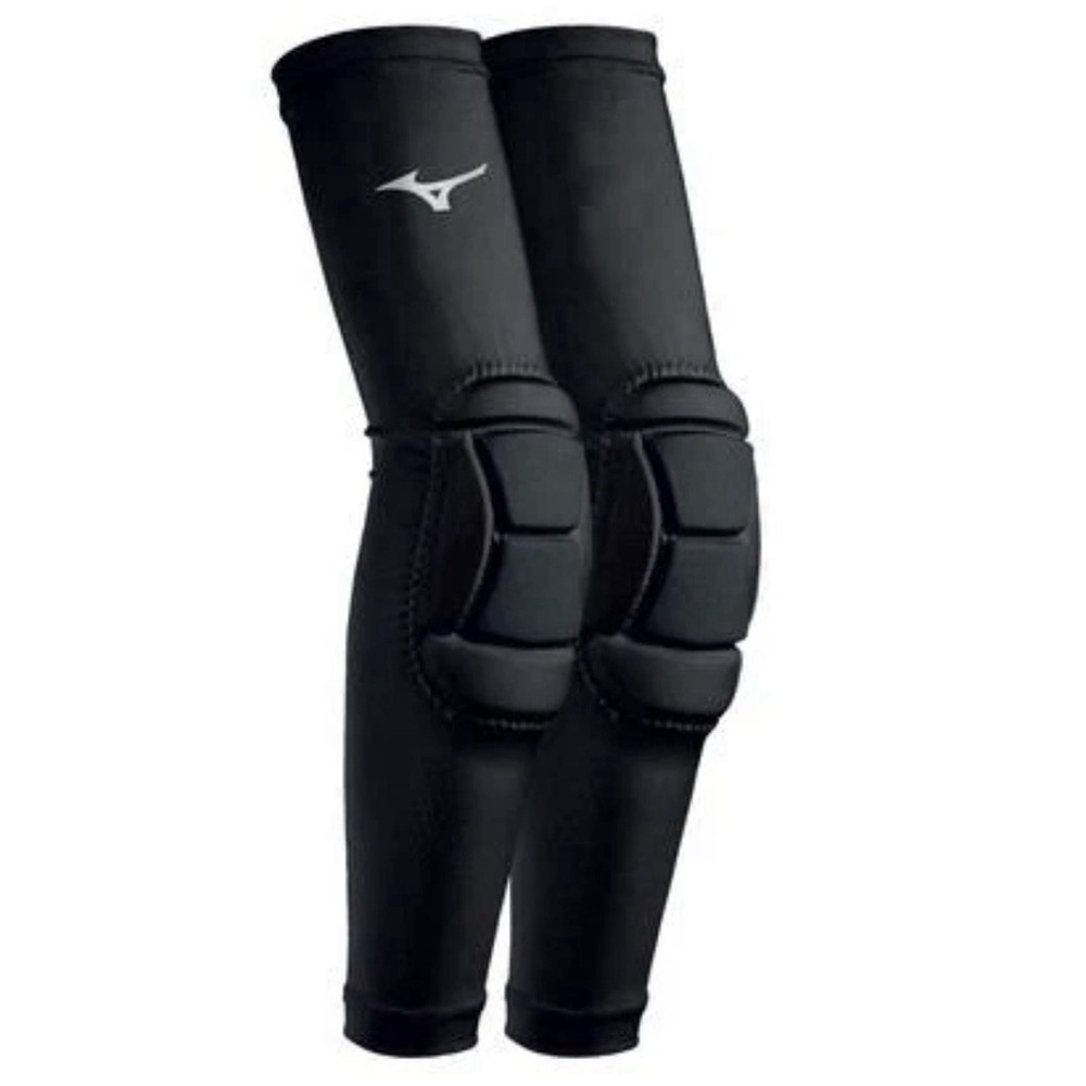 Mizuno Mzo 15" Padded Elbow Sleeves Volleyball Protection 1 Pair Size L/XL Black